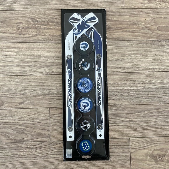Kids Canuck Hockey Stick & Pucks